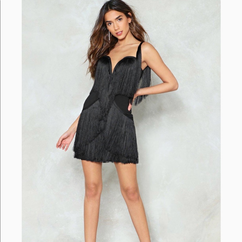 Nasty Gal once you got the shakedown fringe dress